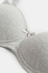 Jockey Padded Non Wired Medium Coverage T-Shirt Bra - Steel Grey Melange — thumbnail 9